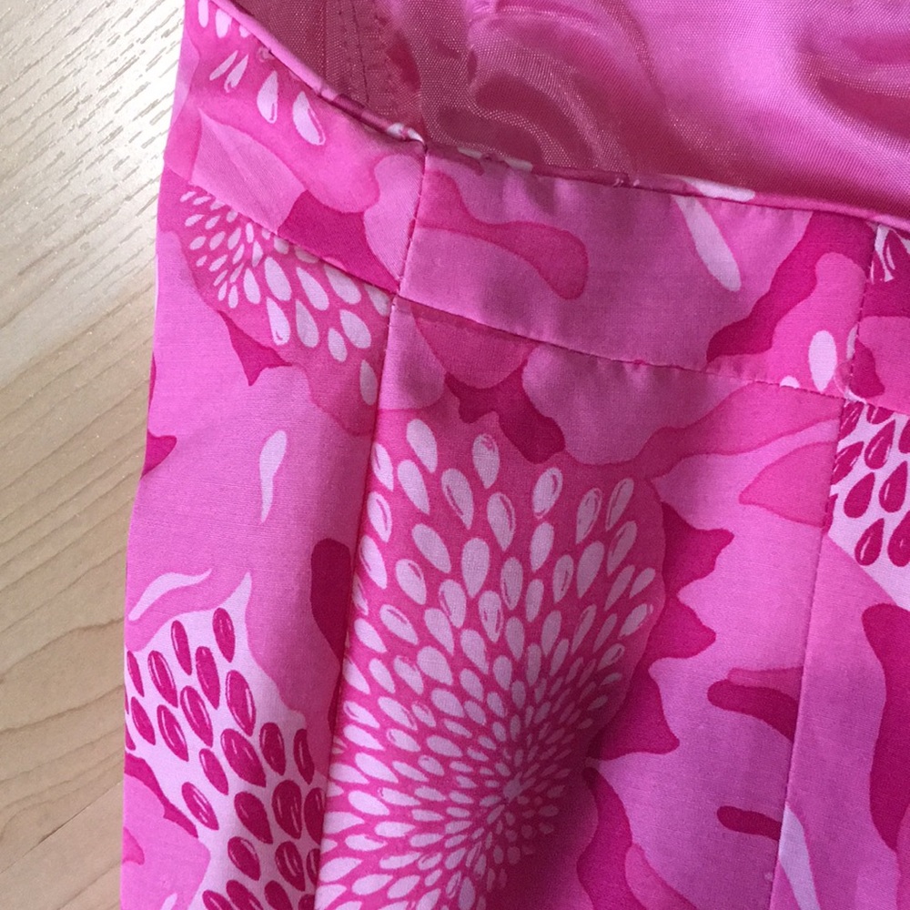 Lilly Pulitzer Strapless Pink Floral Dress Size 4 - Picture 5 of 8